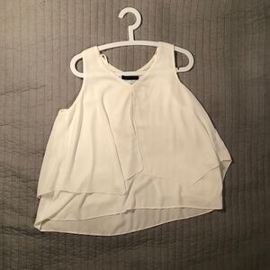 Sleeveless Sheer White Layered Blouse (NEW)